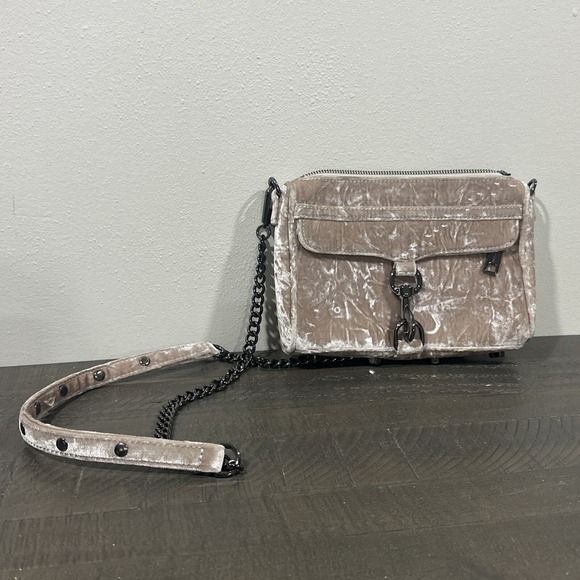 Rebecca Minkoff Handbags - Rebecca Minkoff Mini M.A.C. Bag Women's Crossbody/Shoulder Purse Suede Beige